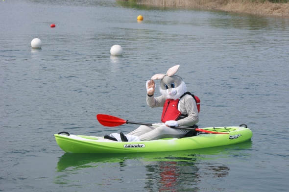 Bunny in Kayak